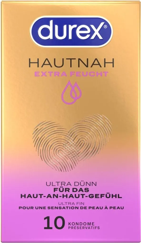 Durex Hautnah Extra Feucht Préservatifs Ultra Fins x10 pour Hommes
