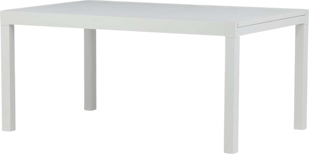 FURNLUX Aussen-esstisch Marbella Weiss 100cm / Hauptfarbe: Weiß / Abmessungen: 100 x 160 x 75 cm