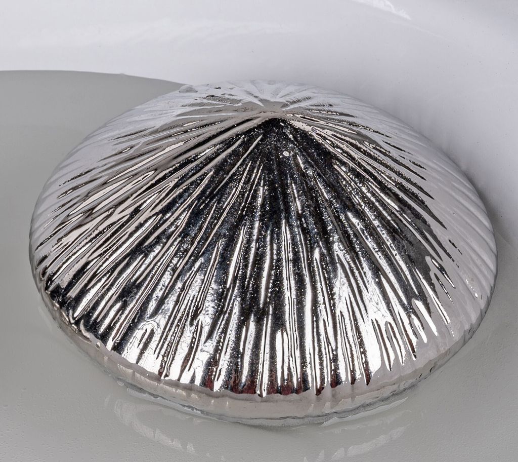 Dekofigur schwimmender Kegel D. 10cm silber aus Porzellan Formano WA