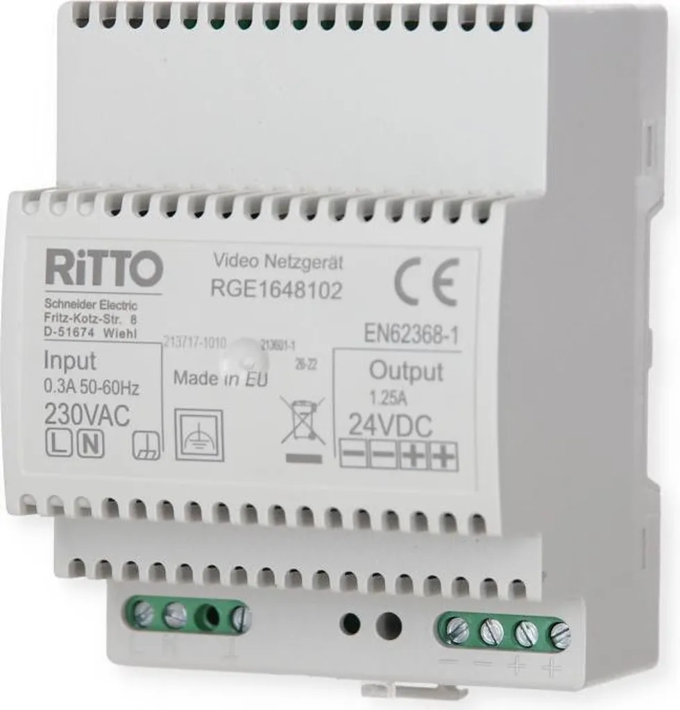 Bloc d'alimentation Ritto RGE1648102 pour interphone et portier vidéo