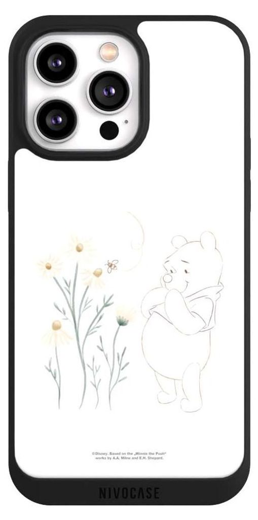 NIVOCASE Handyhülle für Apple iPhone 14 Pro Max Hülle NIVOpure Case Schwarz Biene Disney Winnie Puuh
