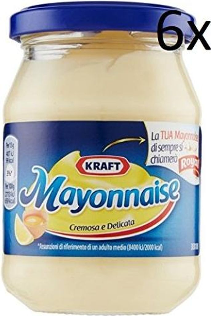 6x Kraft Klassik Mayonnaise mayo classic Fritessoße Soße Sauce glass 175 gr