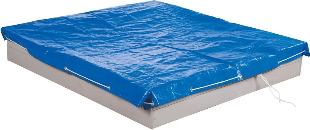 Copertura Roba per Sabbiere Grande 154x154 cm - Protezione Blu Robusta