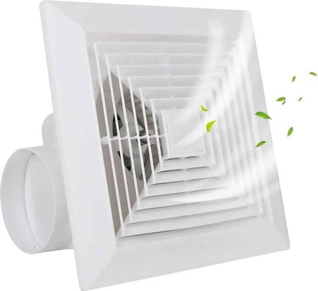 Extracteur de salle de bains 8 pouces ventilateur mural et plafond blanc