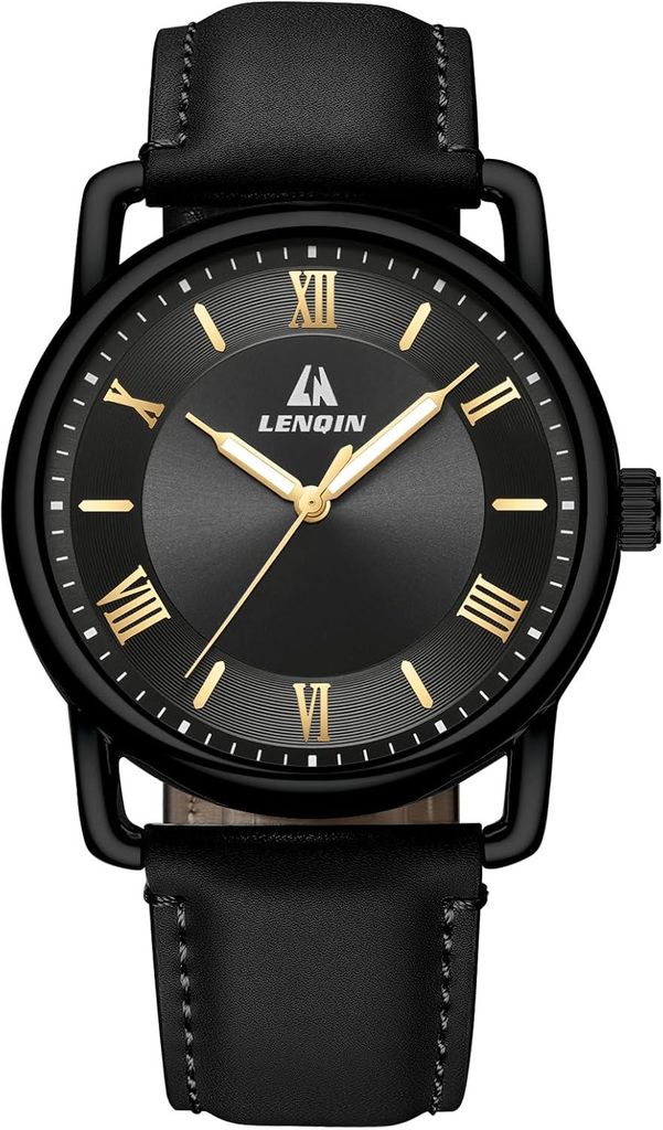 Herren Uhr Uhren Herren Analog Quarz Uhren für Männer 30M Wasserdicht Armbanduhr Herren Mode Business Leder Uhren