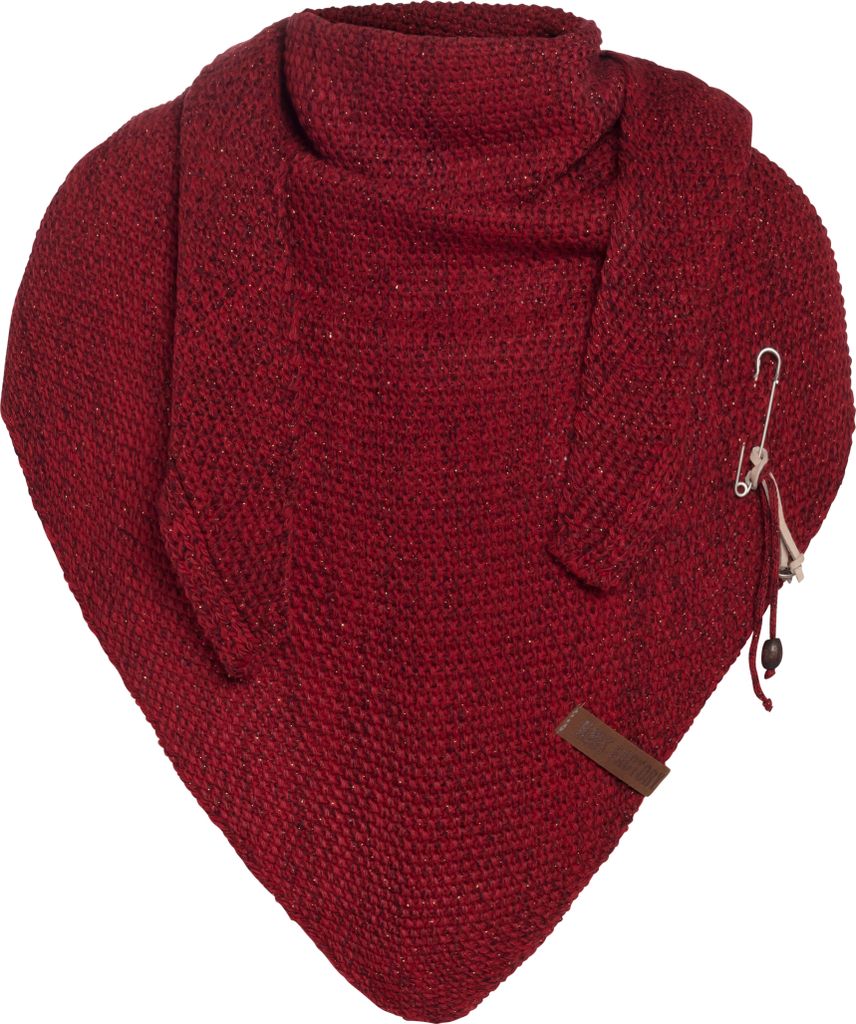 Knit Factory Coco Dreiecksschal Deluxe - Bordeaux - 190x85 Produktbild 