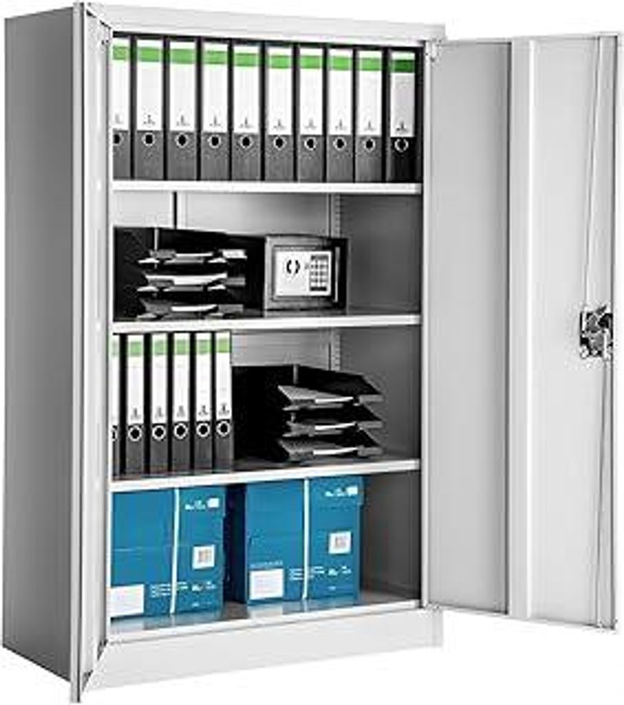 tectakeAktenschrank abschließbar, Schrank Büro, Metallschrank zur Werkstatteinrichtung, Besenschrank, Vorratsschrank, Werkstattschrank, Spind Sch...
