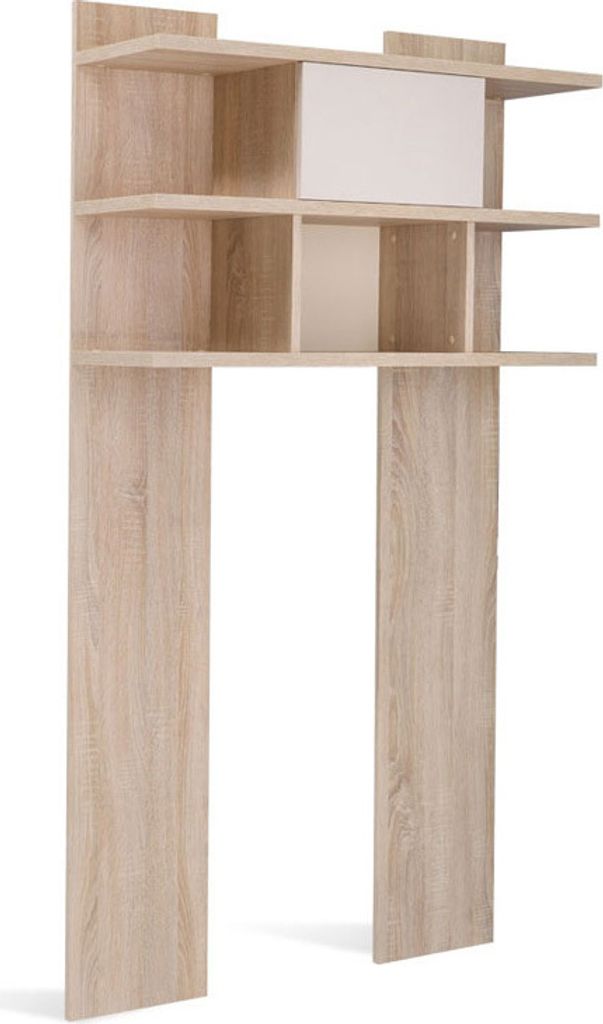 Jugendzimmer - Regal Gabriel 13, Farbe: Eiche Braun / Creme - 190 x 100 x 32 cm (H x B x T)