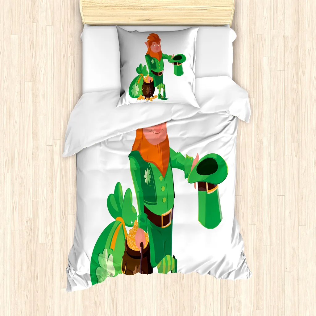 Housse de couette anti-acariens 135x200 Lucky St Patrick hypoallergène