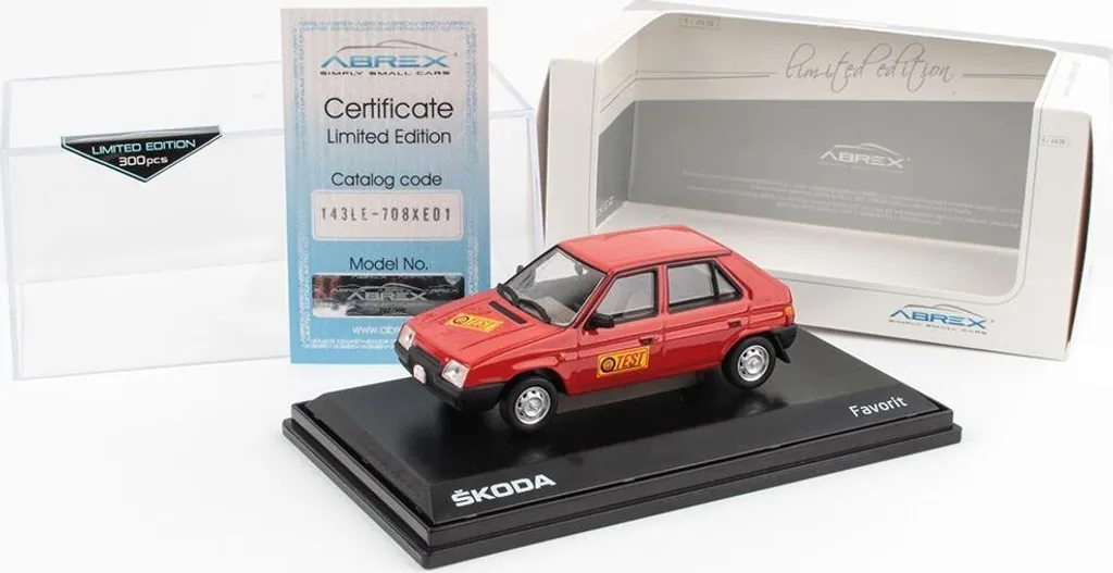 Cadeau Collectionneur : Škoda Favorit 136 L 1988 ABREX 1:43 Miniature