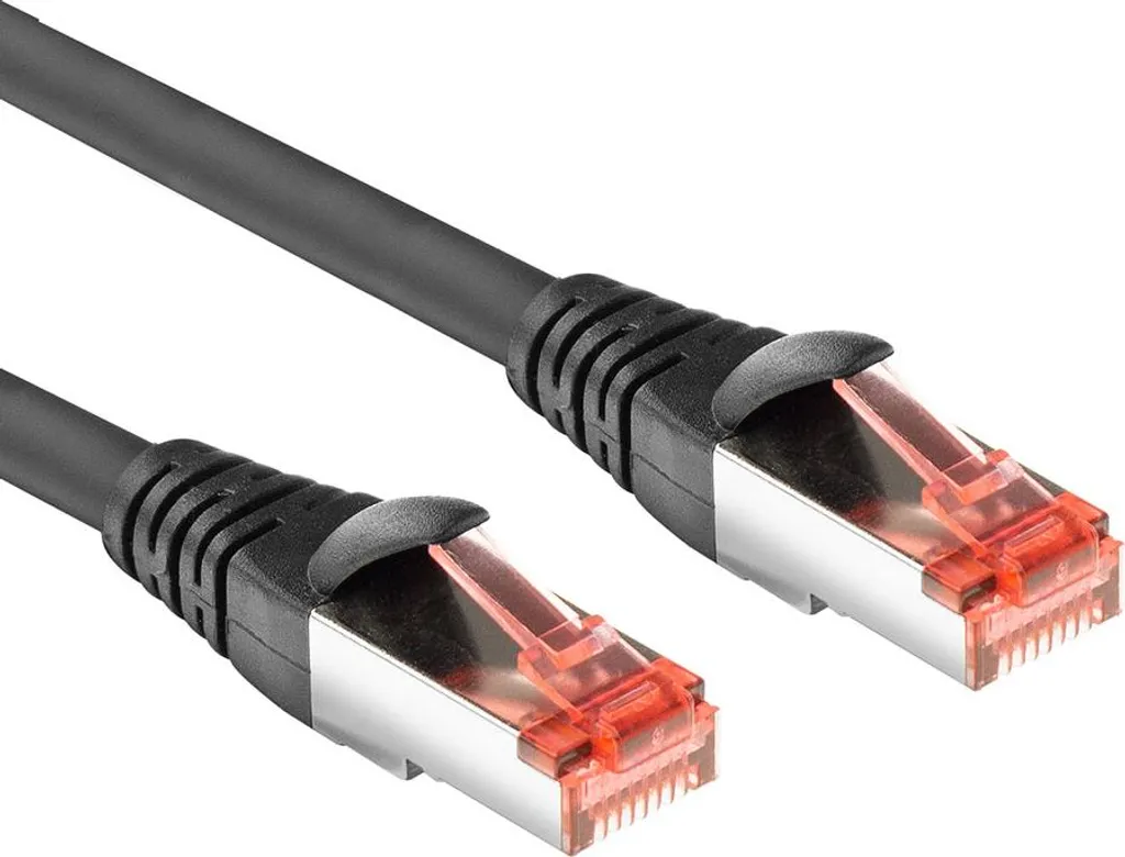 ACT Cavo patch nero da 0,5 metri CAT6A U/FTP in PVC ad alta flessibilità senza grovigli con connettori RJ45 (FB5000)