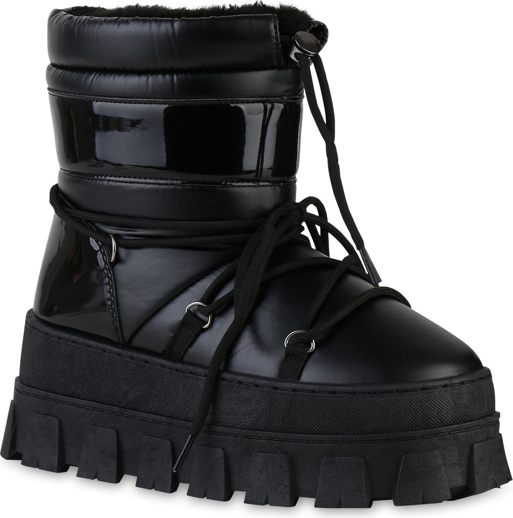 VAN HILL Damen Warm Gefütterte Winter Boots Stiefeletten Produktbild 