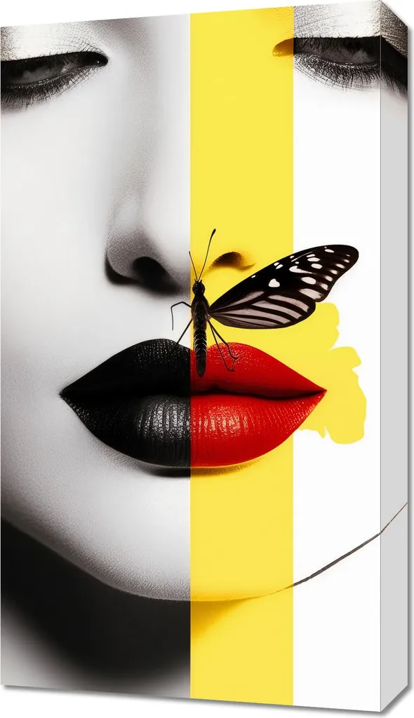 Quadro 40x70 cm Farfalla Bellezza