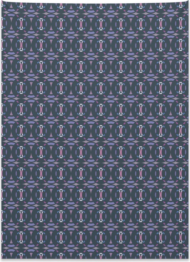 Abakuhaus Geometrisch Wandteppich, Abstrakte Kreise aus Weiches Mikrofaser Stoff Kein Verblassen Klare Farben Waschbar, 110 x 150 cm, Mehrfarbig