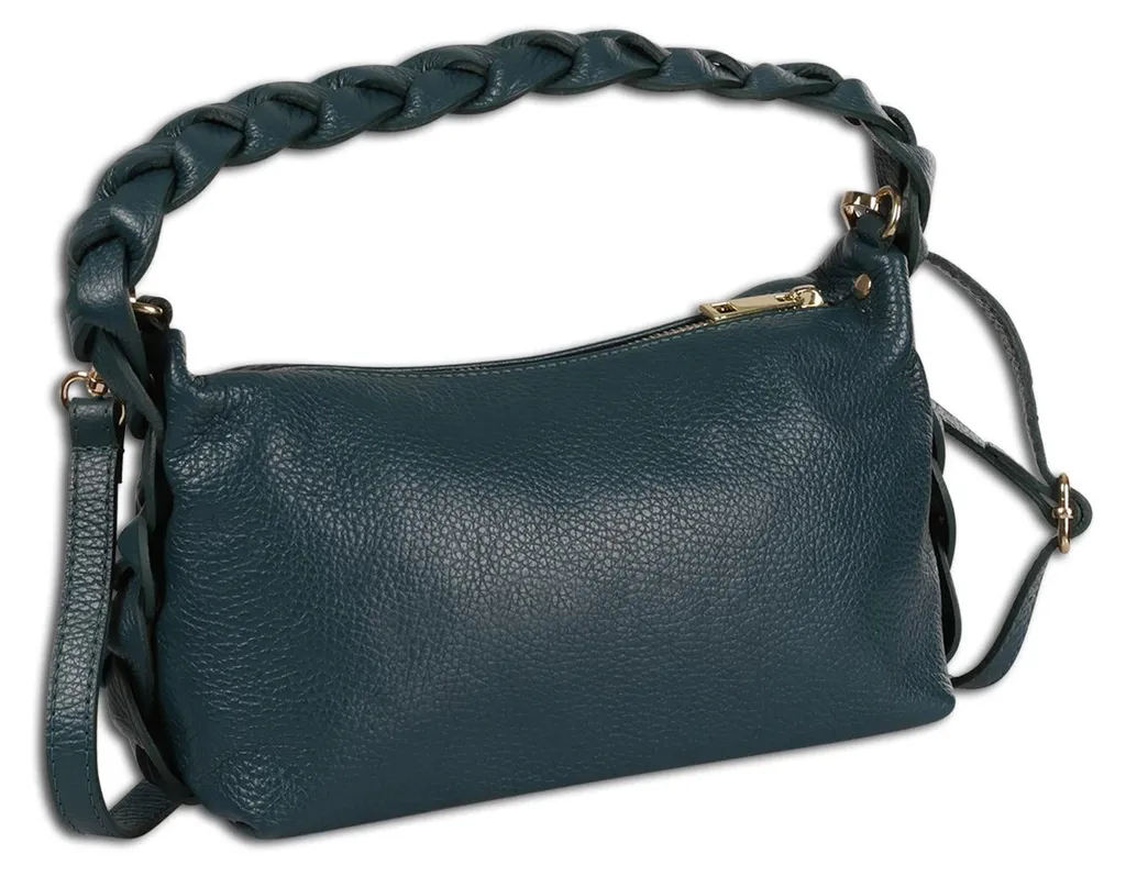 Sac bandoulière Toscanto bleu pétrole - Petit sac à main compact 25x14x9