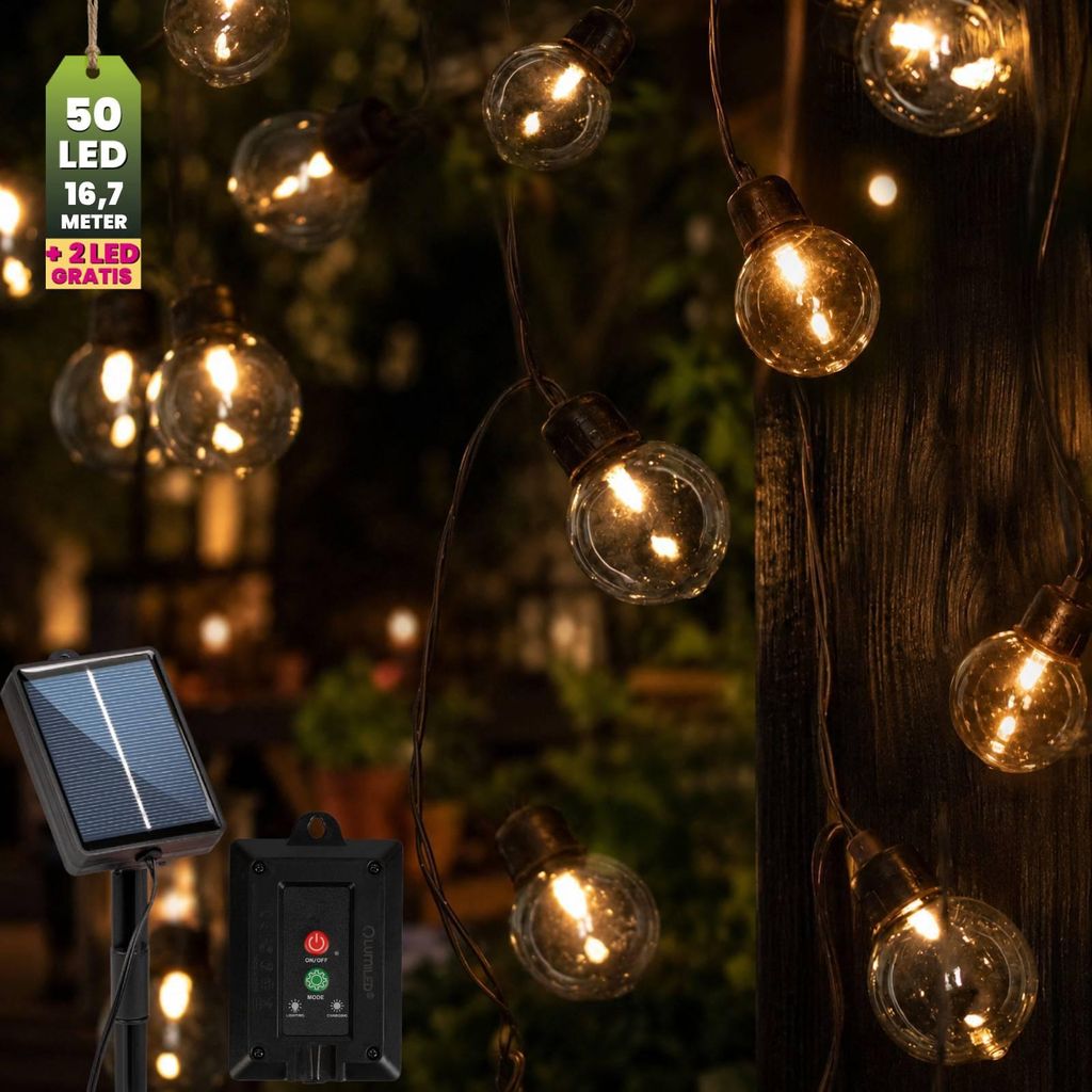 Solární světelná řetěz LUMILED pro venkovní použití, 16,5 Obrázek produktu 