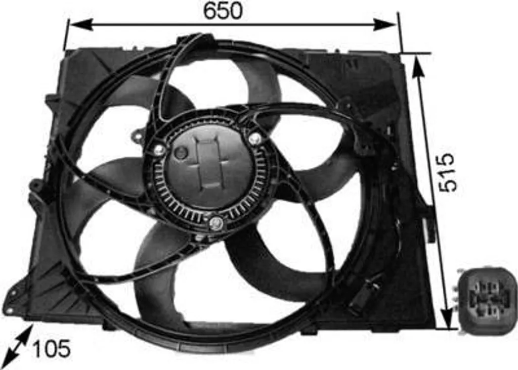 Mahle CFF 264 000S Ventilateur de Refroidissement Moteur 490mm pour BMW