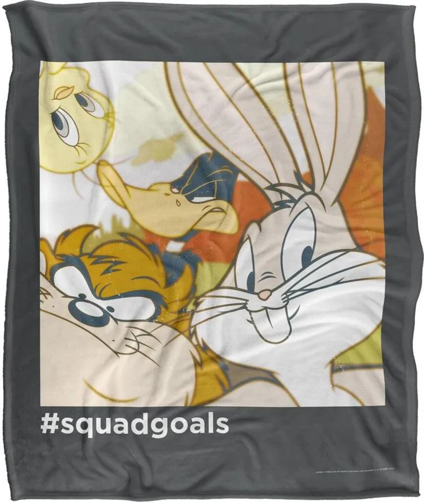 Couverture Multicolore Looney Tunes TV18739 en Textile Doux et Souple
