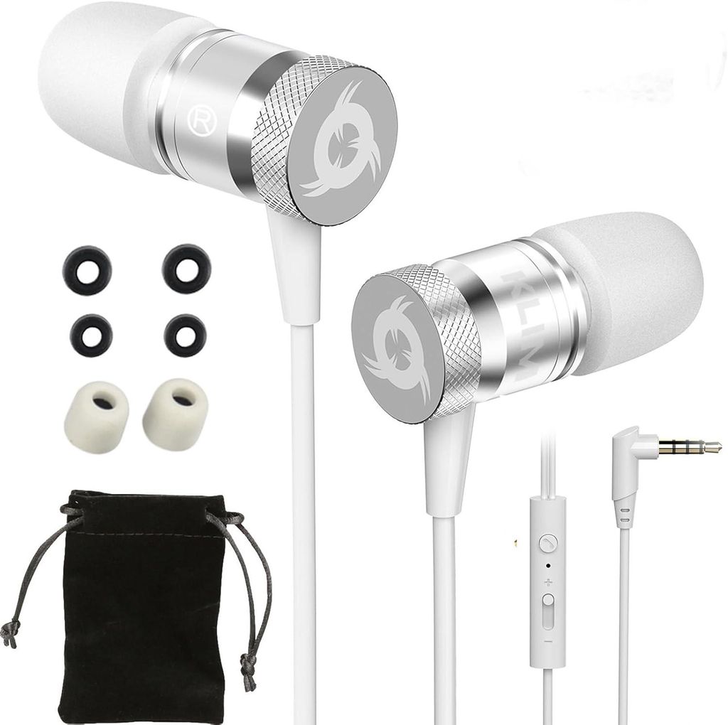 KLIM Fusion In-Ear Kopfhörer mit Mikrofon, Memory Foam, 3.5 mm Klinke, Geräuschisolierung, Gaming & Sport geeignet