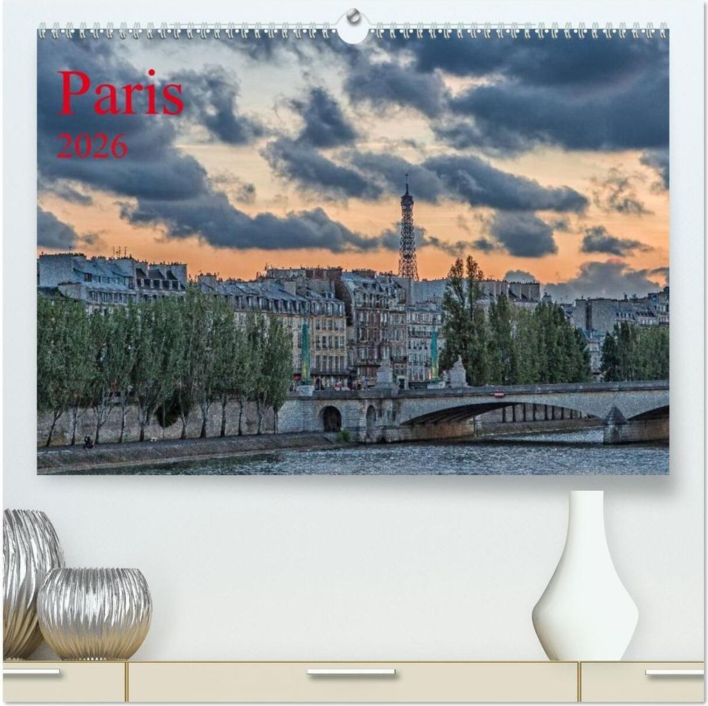 Paris (hochwertiger Premium Wandkalender 2026 DIN A2 quer), Kunstdruck in Hochglanz