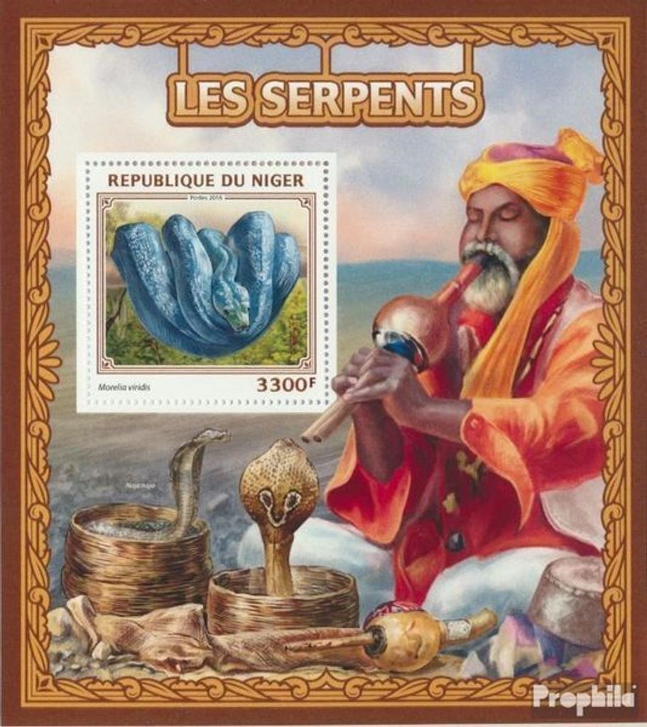 Briefmarken Niger 2016 Mi Block 606 (kompl. Ausg.) postfrisch Schlangen