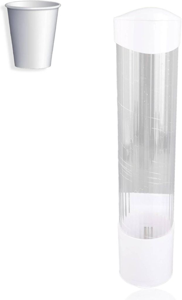 Wandmontierter Wasserbecherhalter, Ausziehbarer Papierbecherspender für 50 Becher