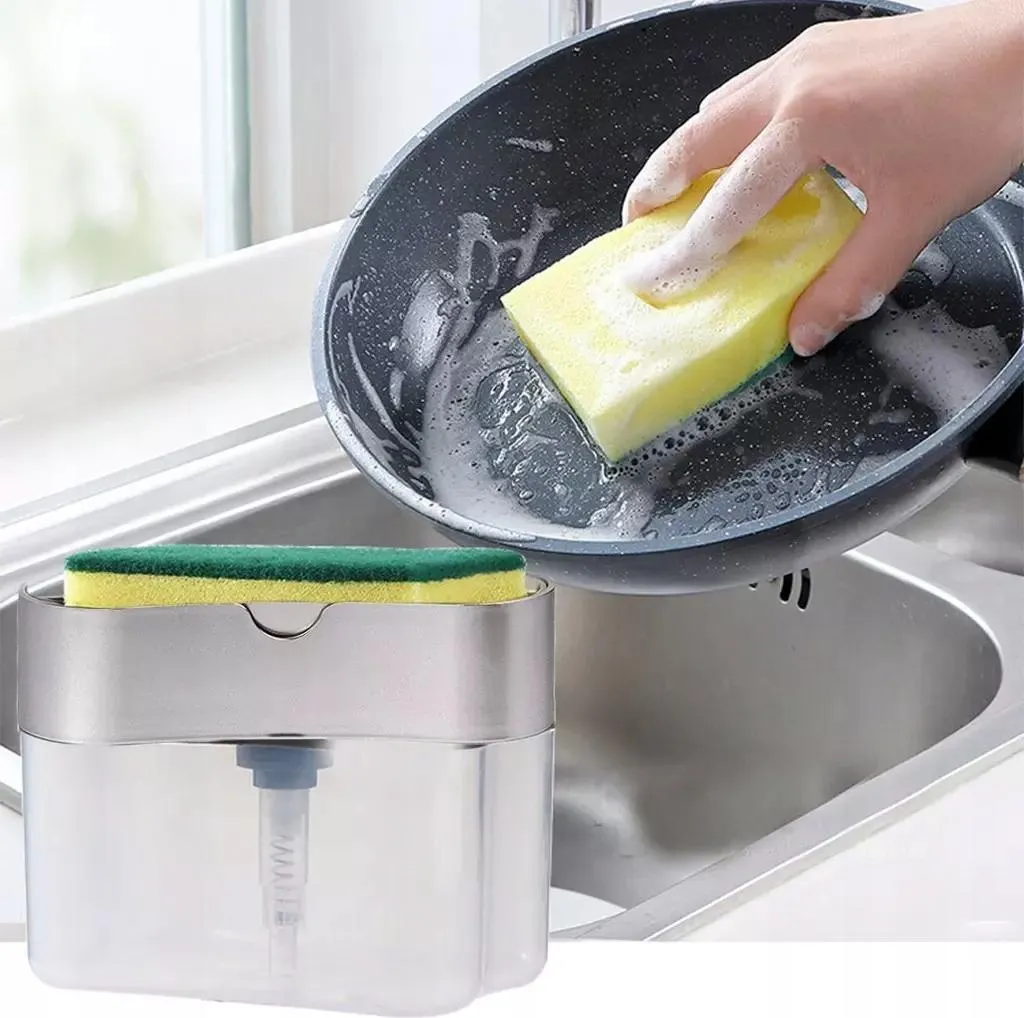 Distributeur de lessive avec éponge intégrée - Modèle Compact 380ml - 11