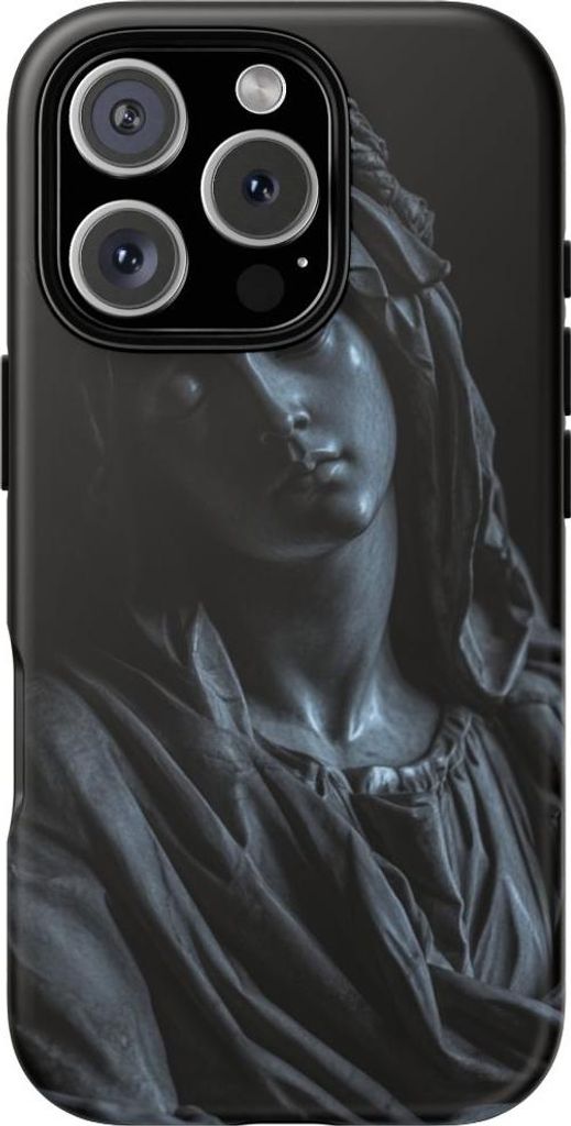Marmorrelief mit ruhigem Gesicht – Hülle Kompatibel mit iPhone 16 Pro