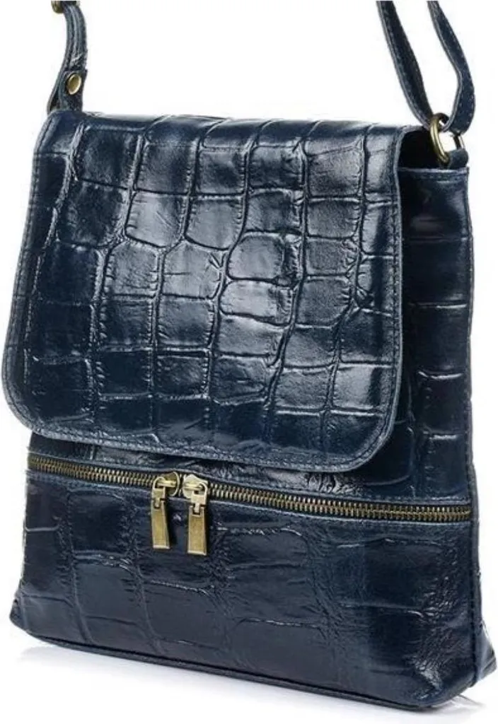 Grand Sac à Main en Cuir Vera Pelle B6953386 - Sac Porté Épaule Noir