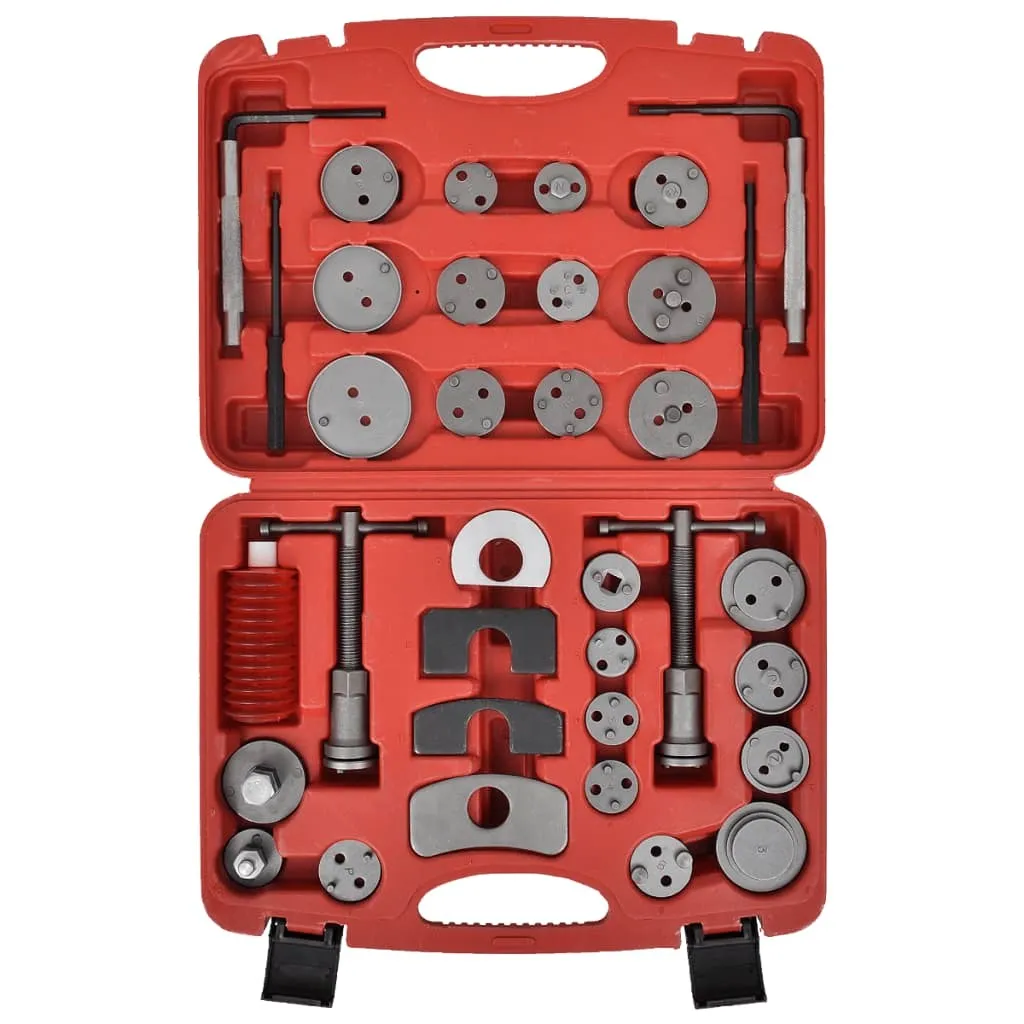 Kit d'Outils Repousse-piston de Frein 35 pcs vidaXL avec Mallette Bleue