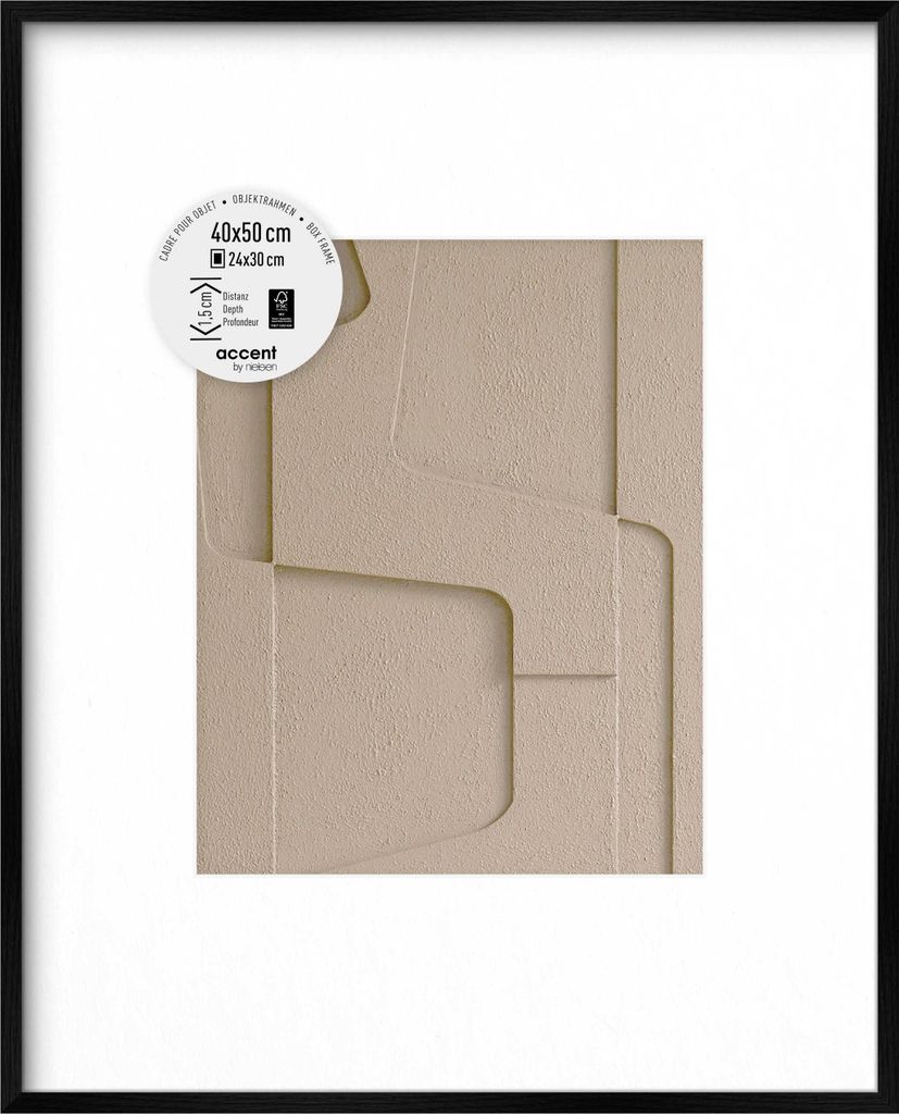 accent by nielsen Holz Bilderrahmen Aura, 40x50 cm, Schwarz