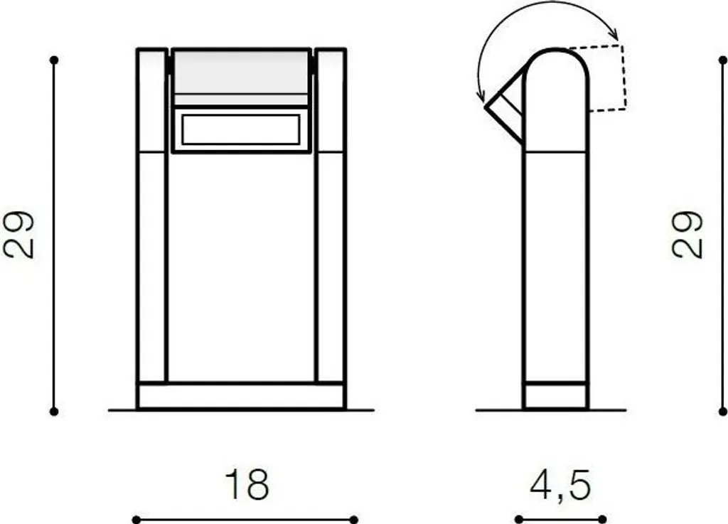 Azzardo FRAME AZ4307 LED 8W | Lampioncino Moderno da Esterno IP54
