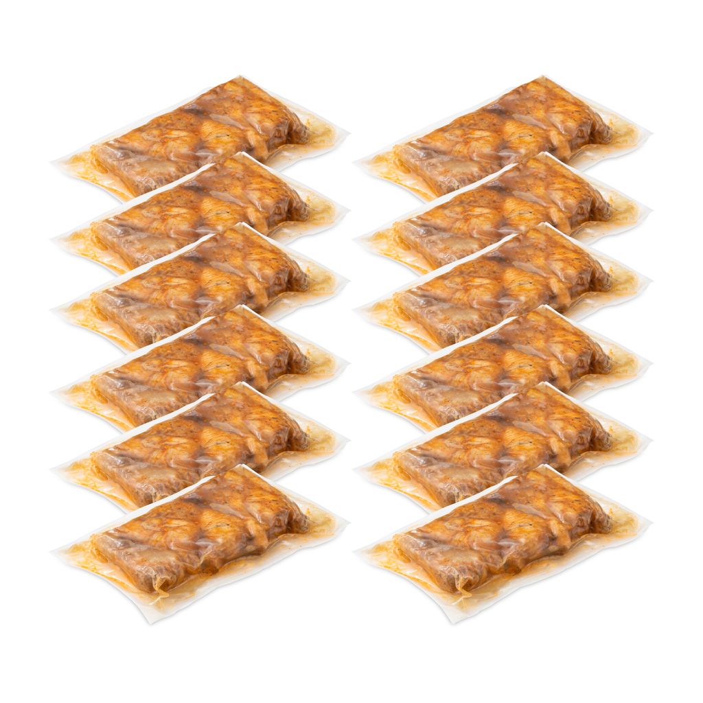 LANDPERLE Hähnchenschenkel Hähnchenkeulen Pilons-De-Poulet-Cuits-Au-Four 12x ca. 700g vorgegarte & vorgebackene Hähnchenunterschenkel - gegart i...