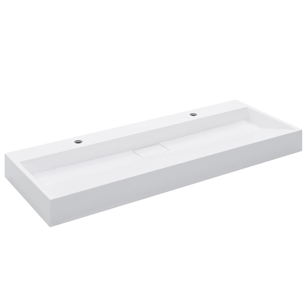 vidaXL Lavabo 120 x 46 x 11 cm Fusione minerale/marmo Immagine del prodotto 