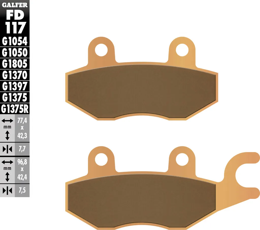 Jeu de Plaquettes de Frein Avant Sintered pour Yamaha XTZ Super Tenere