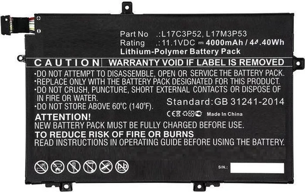 Batteria Lenovo ThinkPad Compatibile CoreParts 5B10W13897-CP 44Wh