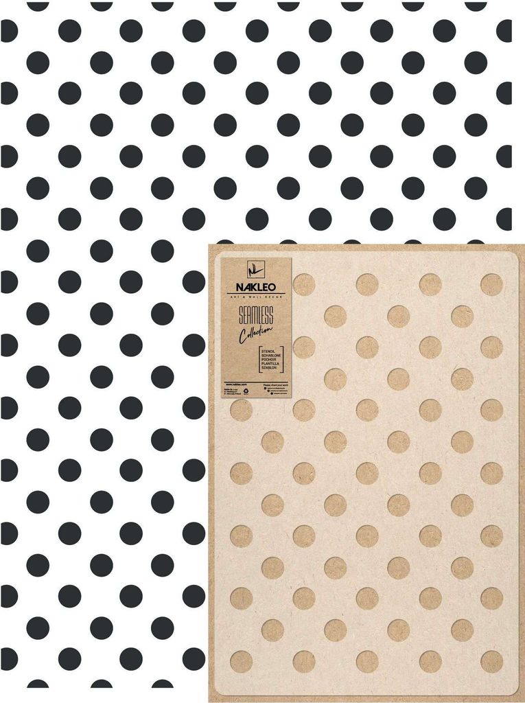 Wandschablone Groß Muster, Malschablone 59x95 cm Polka Dot Produktbild 