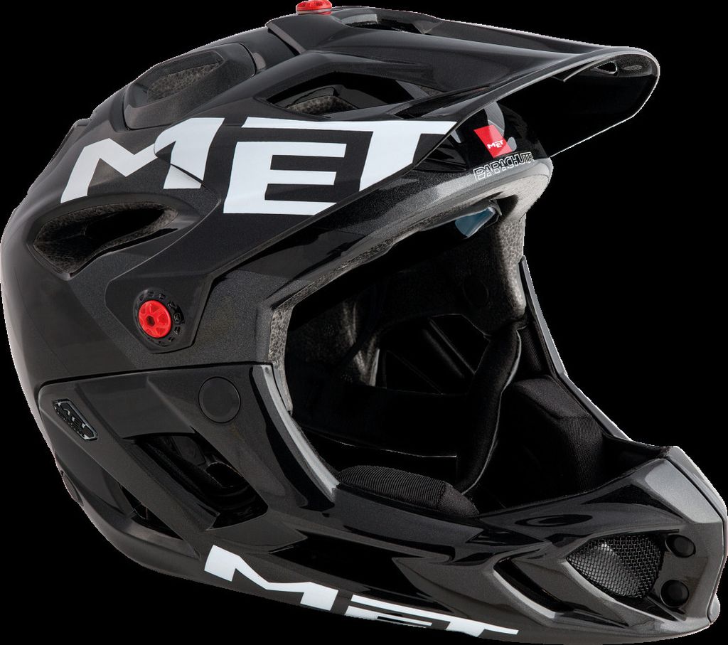 MET Fullface Helm Parachute , schwarz, S