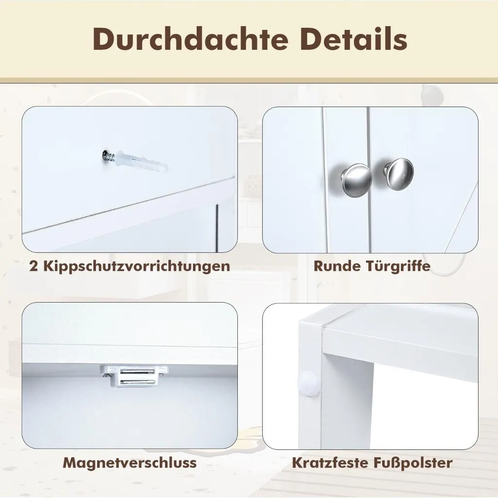Solution de rangement WC pour petits espaces avec étagères blanches - 5