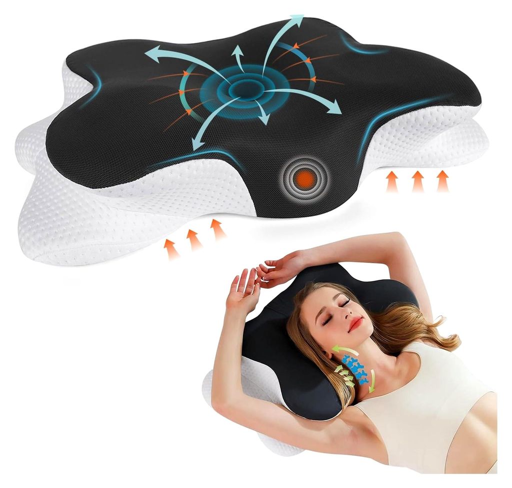 Ergonomisches Nackenkissen für Nackenschmerzen, Schlafkissen aus Memory Foam, Seitenschläferkissen, Nackenstützkissen, orthopädisches Kissen in...