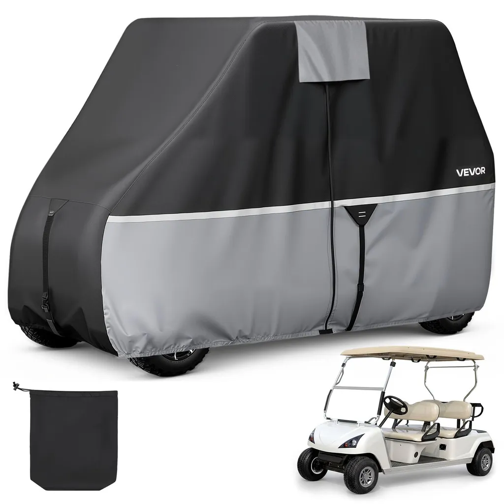 Housse VEVOR Voiturette de Golf 4 Places en Tissu Oxford 420D Noir