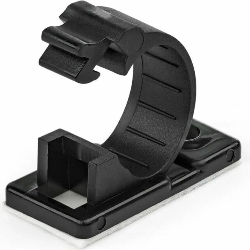 Serre-câbles auto-adhésifs robustes taille moyenne - Pack de 100 noir