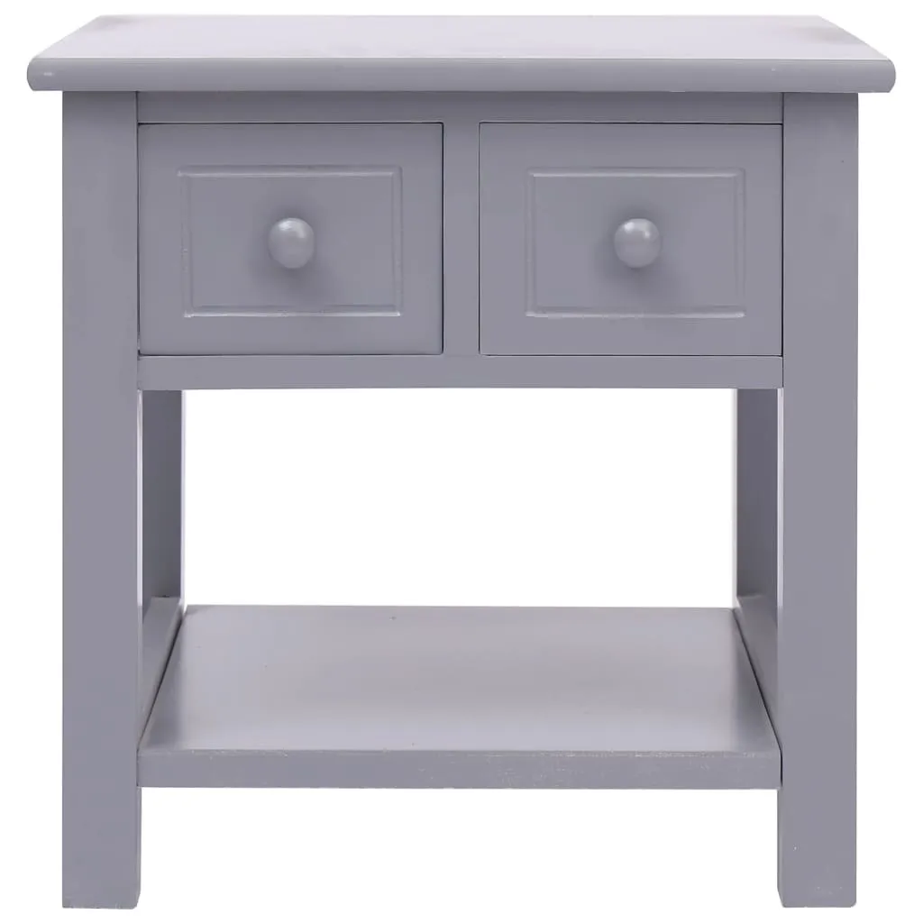 Bout de canapé gris en bois 40x40 cm pour salon moderne et élégant