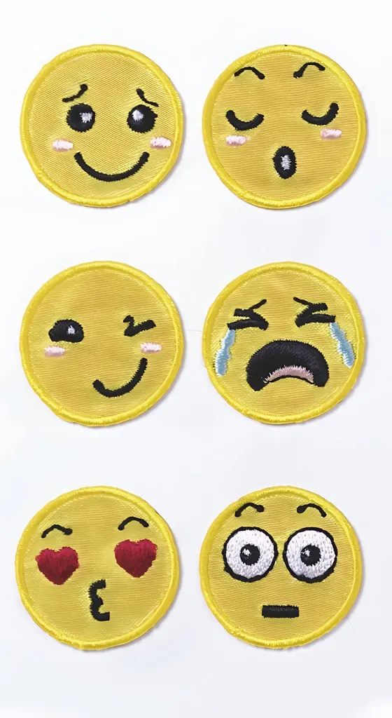 Autocollants textiles Heyda Happies colorés et résistants 7,5 x 16,5 cm