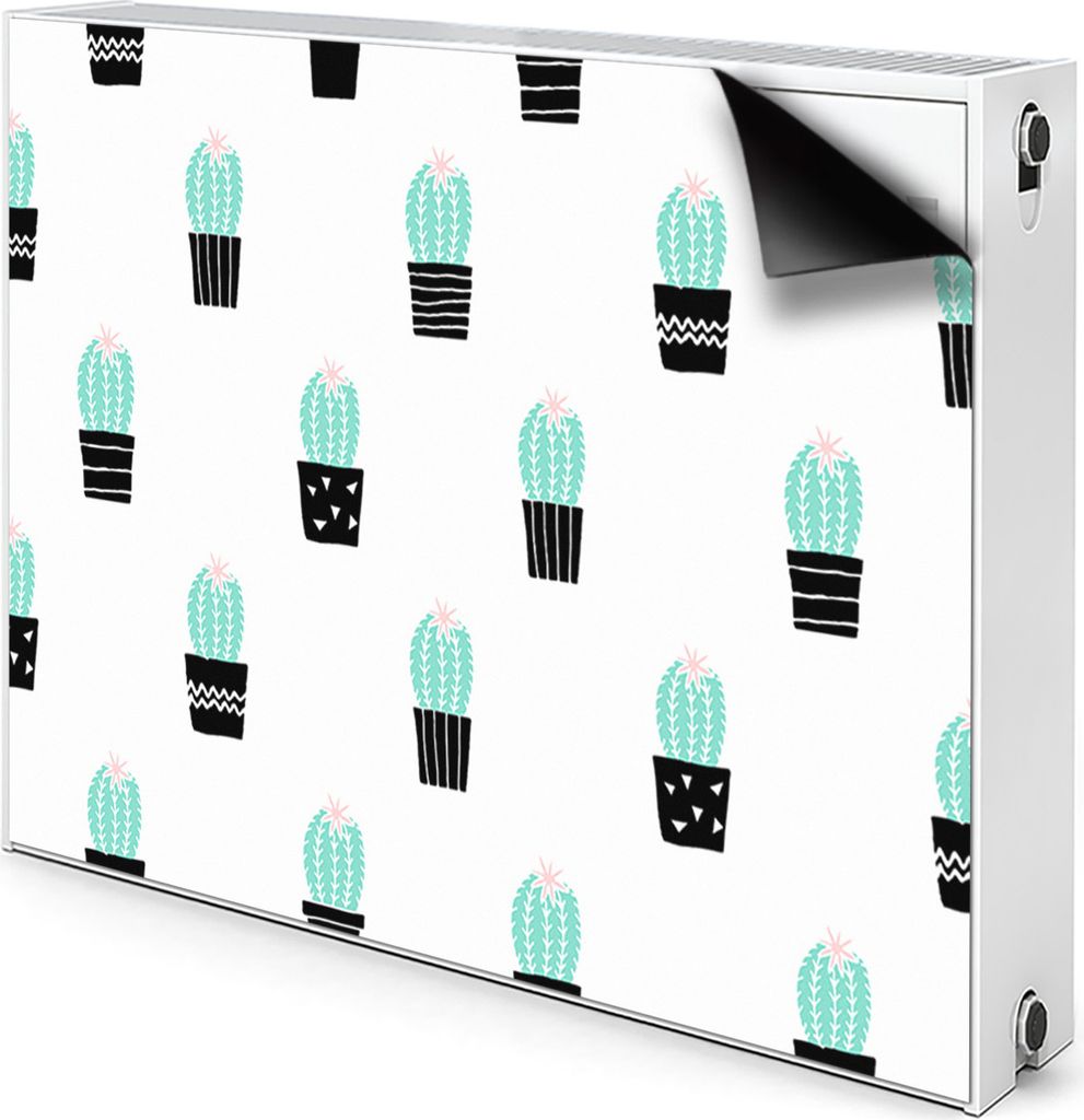 Magnet Verkleidung Abdeckung Heizkörperabdeckung Heizkörperabdeckung 90x60 cm - Kakteen