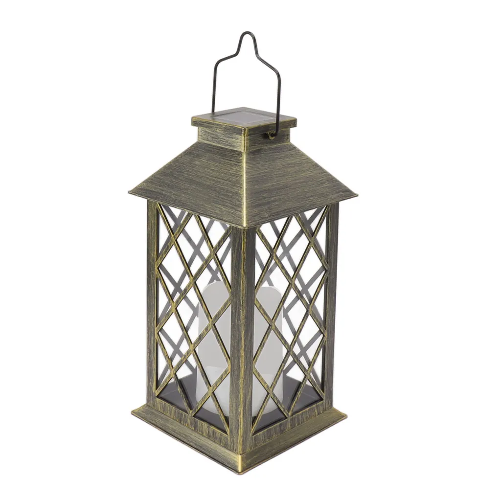 Lanterne de jardin en bronze robuste pour éclairage extérieur stable - 4