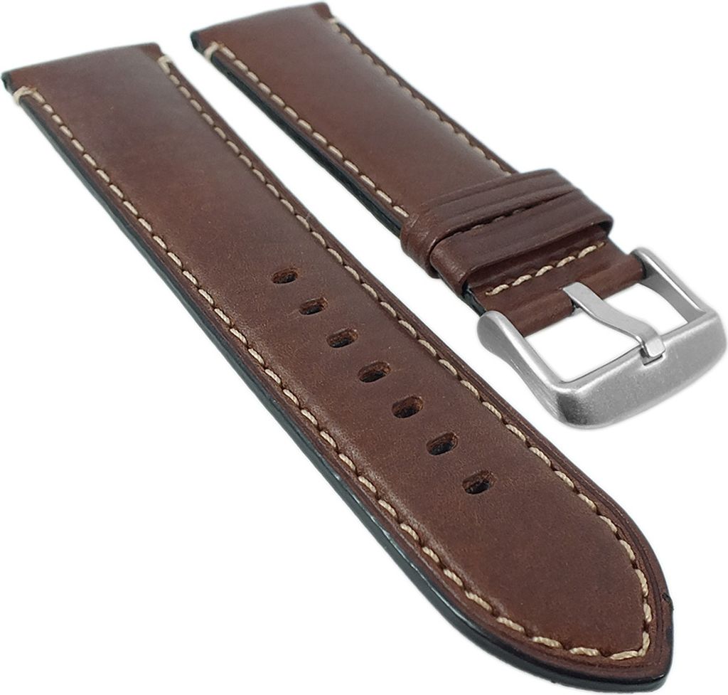 Eulit Florenz Uhrenarmband braun Leder gepolstert Produktbild 