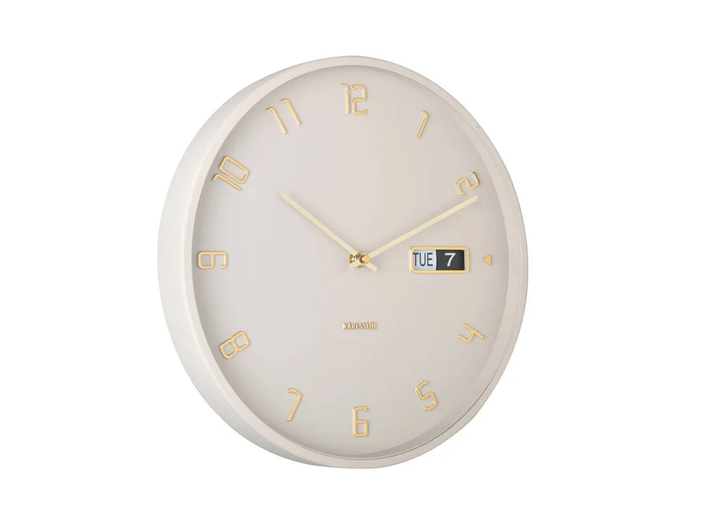 Horloge de Bureau Data Flip Karlsson Gris Chaud Lisibilité Maximale