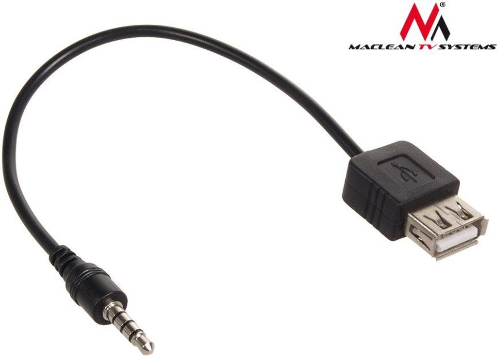 Audio 3.5mm AUX Stecker Jack auf USB 2.0 Buchse Konverter Kabel Adapter 