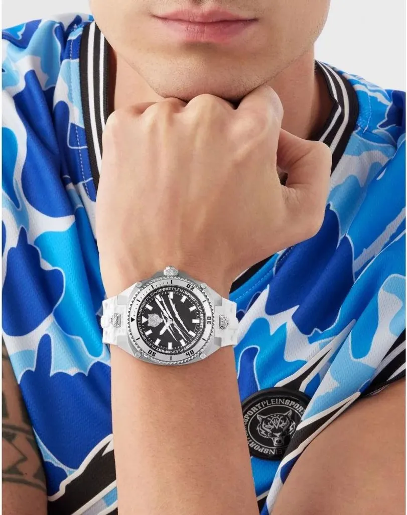 Montre Thunder Force PS8BA0224 Design Bicolore Blanc et Noir Résistant